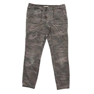 Loft Gray Camo Marisa Skinny Skater‎ Indie Y2K Punk Goth Cotton Ankle Pants 10